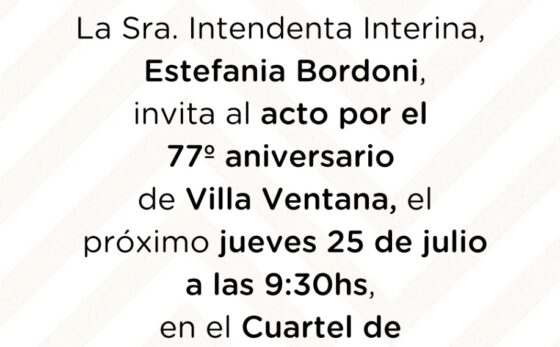 Acto por el 77º aniversario de Villa Ventana
