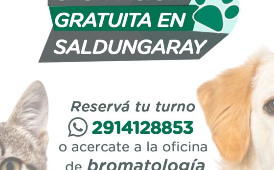 Habrá castración gratuita en Saldungaray