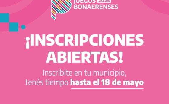 Se extienden hasta el 25 de mayo las inscripciones a los Juegos Bonaerenses 2025