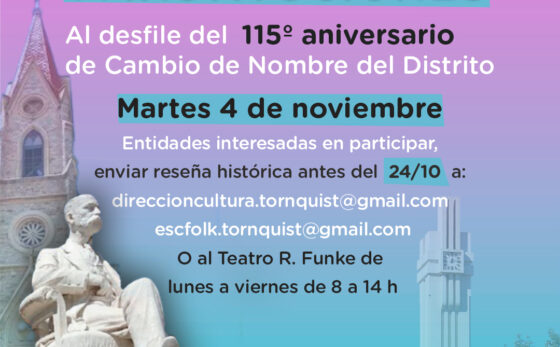 Convocatoria a instituciones para el desfile del 4 de noviembre en Tornquist